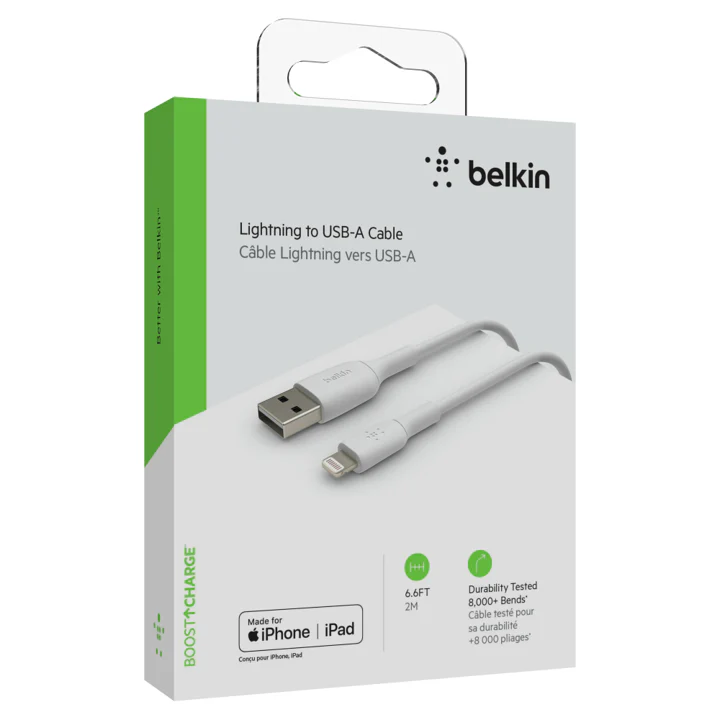 BELKIN Câble 2M Lightnig vers USB-A (copie)